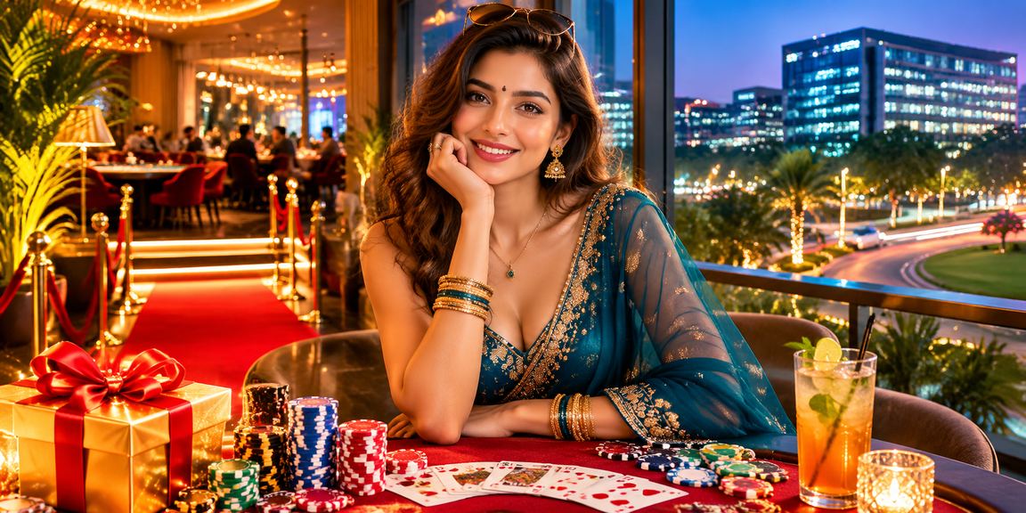 Casino betting table with Indian culture theme
